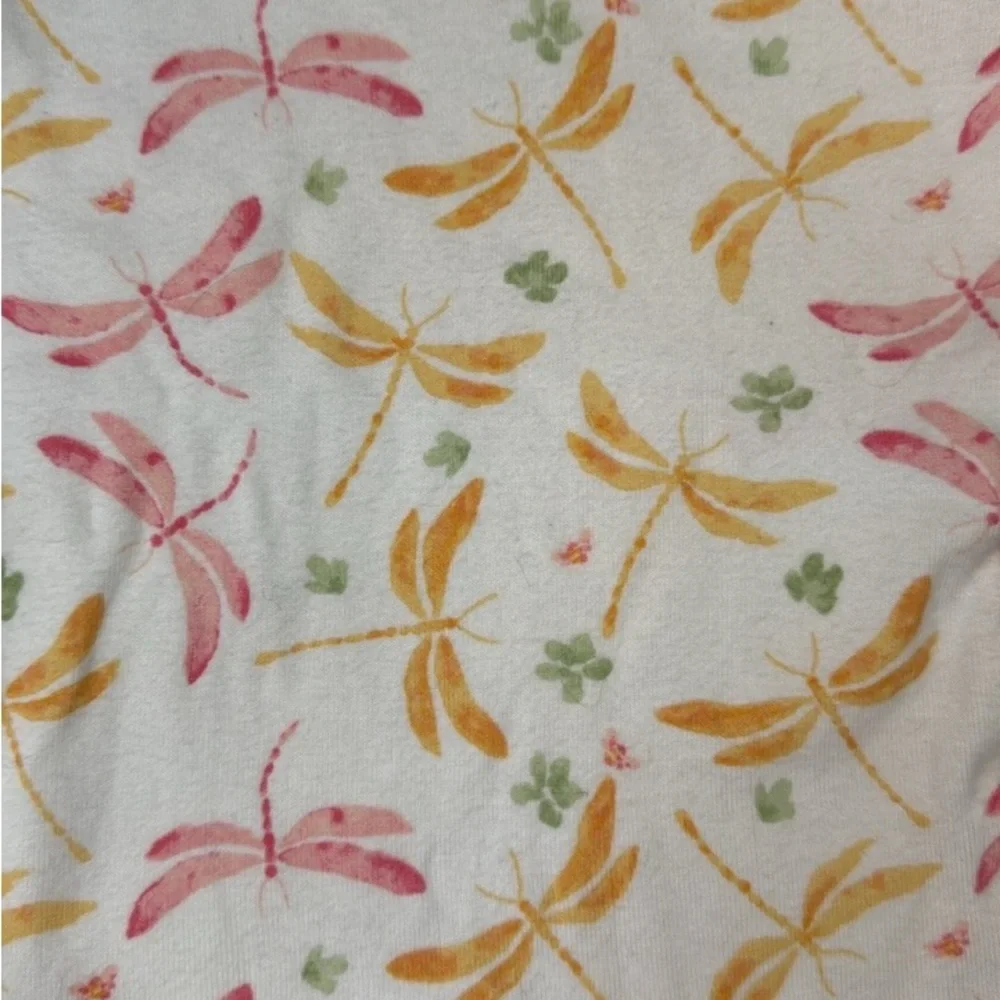 Burt’s Bees Kids long sleeve shirt girls 2T pastel dragonfly four leaf clover